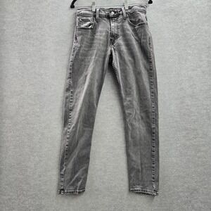 Levi's 512 Men Jeans 30X30 Gray Denim Slim Taper Fit Button 27" Inseam